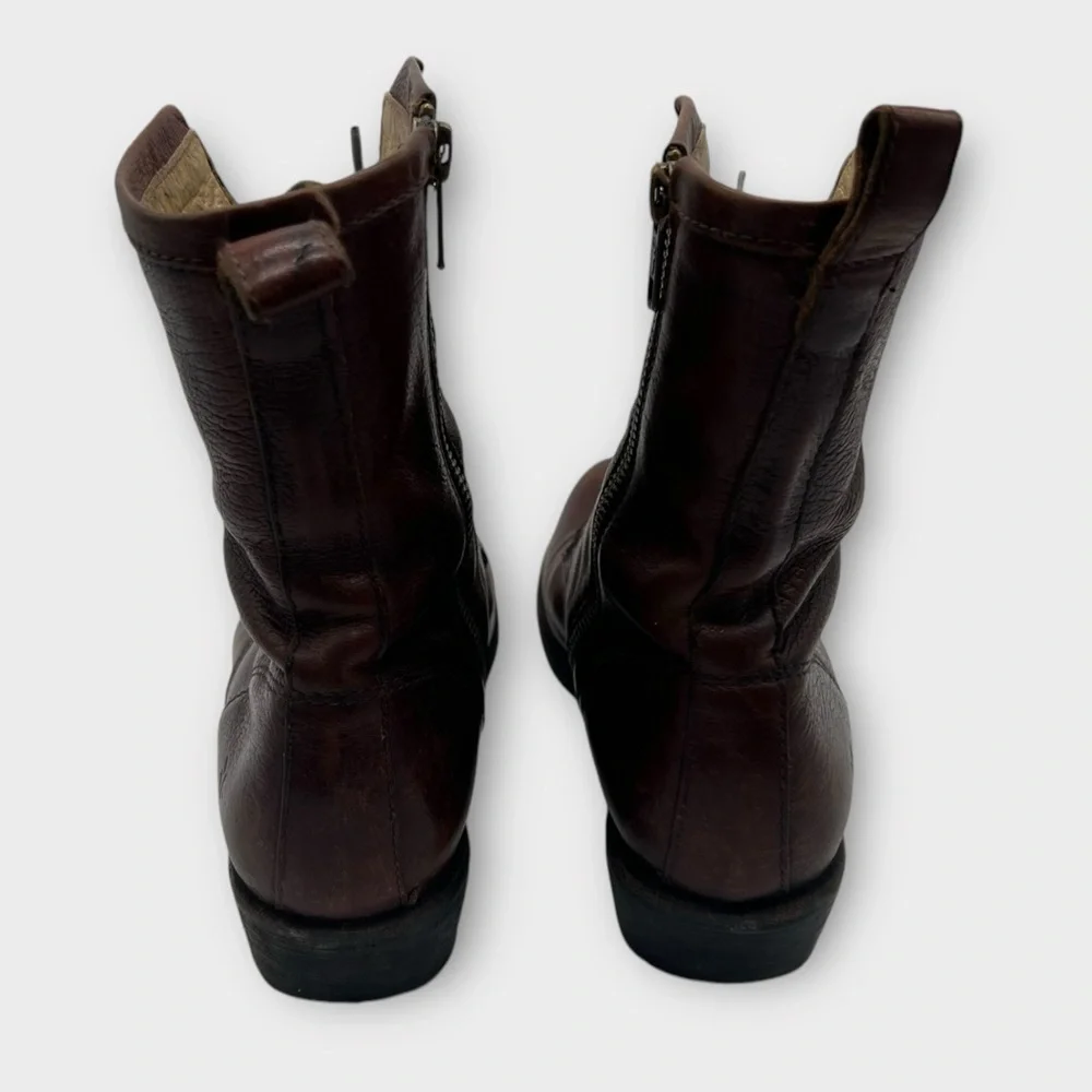 Frye Women’s Carson Roper Leather Boots Side Zip Size 9 Great Condition! Nice!! - Picture 6 of 9